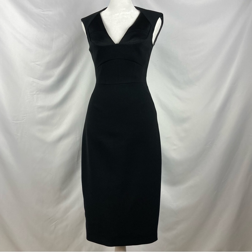 Karen Millen Black Satin Bodice Dress - NWT
